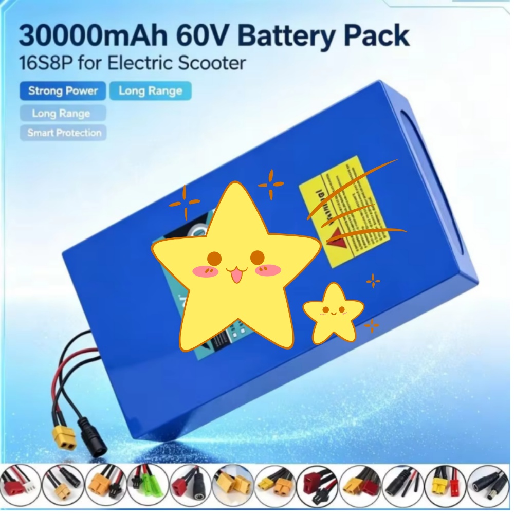 60V 30Ah Electric Scooter Battery - 16S8P 1000W～3000W 60V 30Ah 高出力 18650